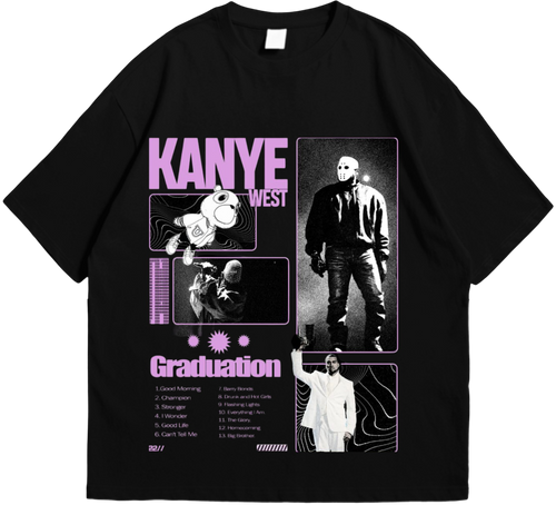 Kanye West Graduation Oversized Tee – 240GSM