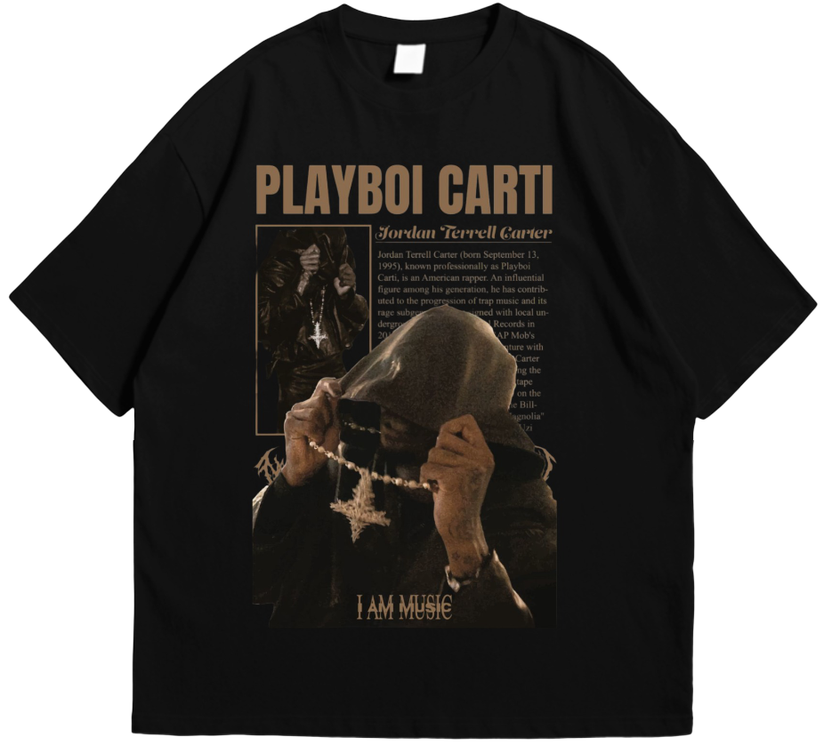 Playboi Carti Oversized Tee – 240GSM